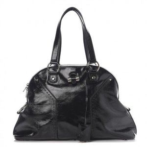 Saint Laurent Black Patent Leather Muse Bag